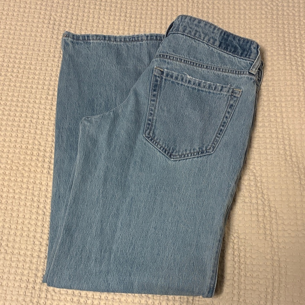 Hollister Low-Rise Baggy Light Blue Straight Jeans size 26 Long